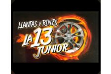 Logo para LLANTAS Y RINES LA 13 JUNIOR Logo para LLANTAS Y RINES LA 13 JUNIOR